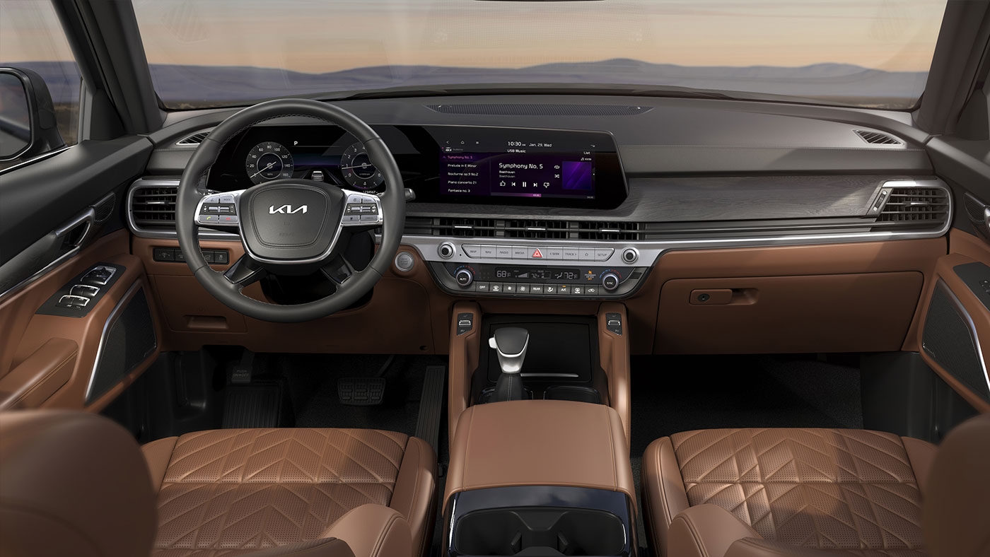 Intérieur avant du Kia Telluride 2024.