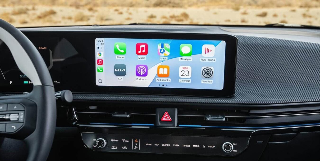L’interface multimédia du Kia EV6 2025.